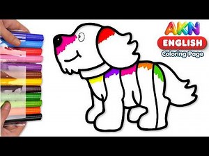 Learn Colors with Jumbo Crayons 🌈 | Cute Dog Coloring for Kids 🐶 (So Fun!)