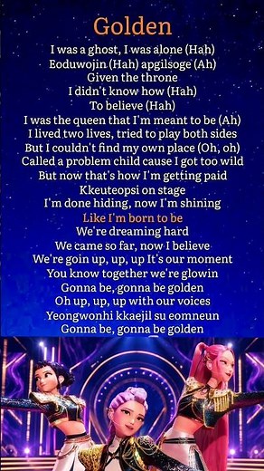 Huntrix - Golden Lyrics #kpopdemonhunters #Golden #lyrics #huntrix #anime #kpop #trending #viral
