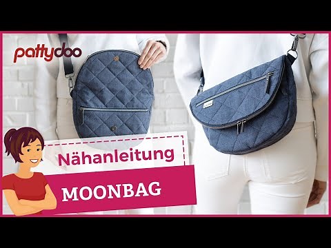 Die MUSST du nähen! Raffinierte Moonbag Umhängetasche 🤩 Aufklappbar & mit Reißverschlussfächern