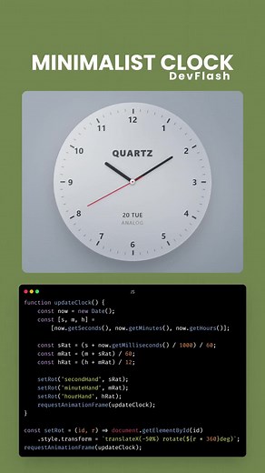 Create a Minimalist Clock Using HTML, CSS, and JS