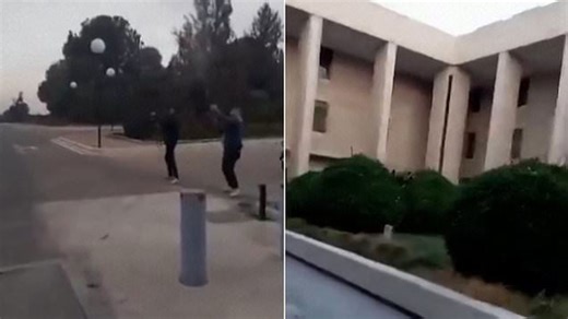 Rebels fire celebratory shots inside Assad's presidential palace