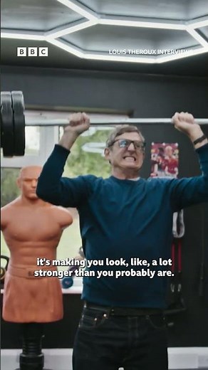 Louis Theroux lifts weights with Ashley Walters