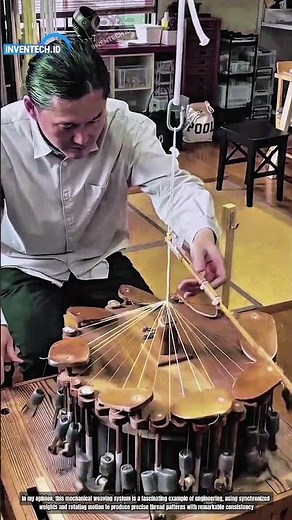 Mechanical Thread Weaving Machine : How Rotating Weights Create Patterns