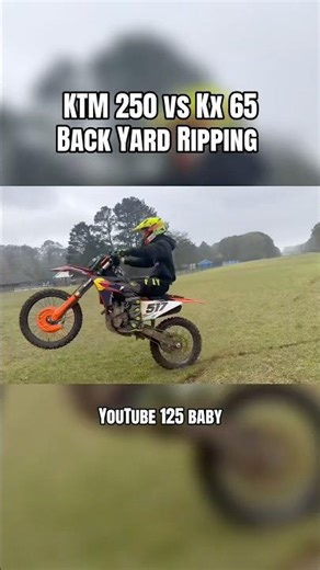 KTM 250 Vs Kx 65 Back Yard Ripp Session #dirtbike #moto #2stroke #4stroke #ktm250