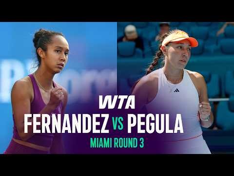 Leylah Fernandez vs. Jessica Pegula | 2026 Miami Open Round 3 | WTA Match Highlights