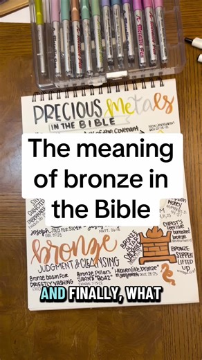 Bronze in the Bible - Visual Bible Study Bronze shows up all throughout Scripture, but most people miss what it actually means. In the Bible, bronze points to judgment, sacrifice, and the place where sin is dealt with. From the bronze altar in Exodus to the serpent lifted in the wilderness, the theme is consistent. This visual Bible study walks you through the symbolism. #bibletok #bibletiktok #biblejournaling #biblejournalingcommunity #bibletok