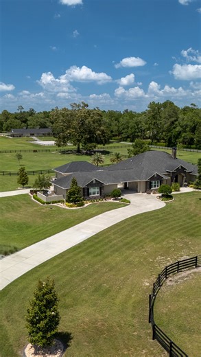 Ocala Horse Properties on Instagram: "🚩 JUST SOLD 🚩 27+ Acres | Offered at $6,500,000 •12203 NW 35th Street •10 min to WEC ·4 BD / 3 BA Main Residence •Fully Renovated & Expanded in 2022 •Master Walk-In Closet & Spa Bathroom •Two Private Paved Drives •Concrete Block, Center-Aisle Main Barn •8 matted stalls with fans and water, foaling stall, 2 hot/cold wash racks, and a climate controlled tack/feed room with half bath and laundry •Attached is a 1350 square foot 2 BD / 2 BA residence •A profess