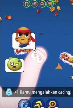 cacino survival worm zone part 2 #cacingbesar #games #gaming