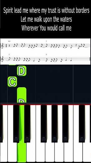 Oceans | Easy Piano Tutorial | Beginner #shortvideo