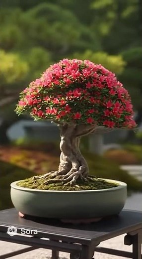 Bonsai Azalea Full Bloom – The Magic of Nature in 4K