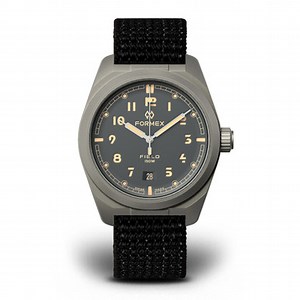 Formex Swiss Automatic Field Watch with Ash Grey Dial and Velcro Strap #0660.6543.121