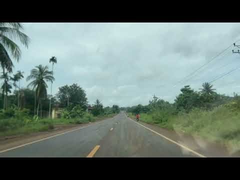 Beautiful and relaxing drive at countryside road
