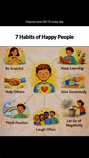 7 Habits of Happy People #selfimprovement #mindset #happiness #selfgrowth