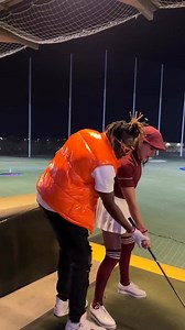 31K views · 402 reactions | showed me how to hit the golf ball one handed!  How do you think I did?  Could you hit the ball one handed? #golf #golfswing #golfer #topgolf #trickshots #snappygilmore #golfbabes | Fit Golfer Girl | Facebook