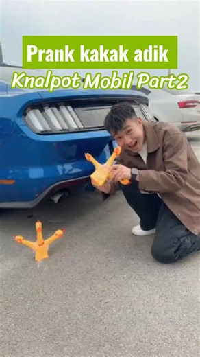 Prank kakak adik knalpot mobil part 2 #shorts #prank #comedy #funny #viral #trending #fyp