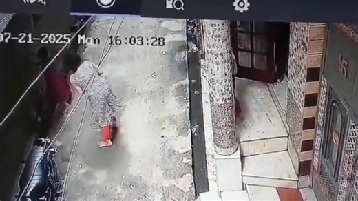 Adults rescue girl being electrocuted by faulty gas pipe in India