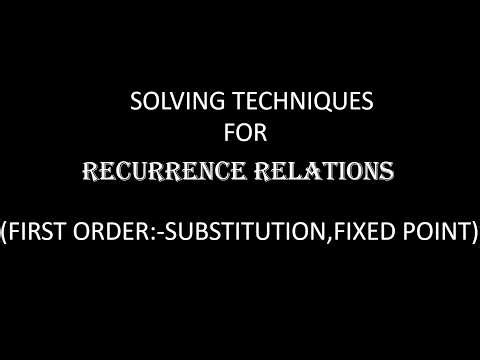 Solving recurrence relations from basics