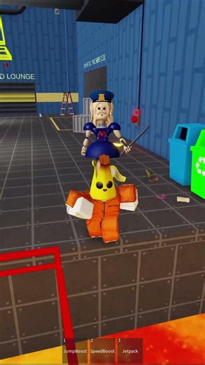 9999IQ Vs Police Girl Prison 😂 #obby #roblox