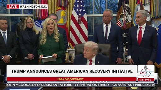 Join RSBN for an announcement from President Trump from the Oval Office Tune in LIVE at 3:30 pm EDT on January 29, 2026 | Right Side Broadcasting