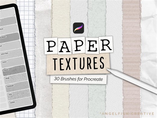 Paper Textures Procreate Brush Set: 30 Brushes (digital Download) - Etsy
