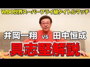 【具志堅解説】井岡一翔VS田中恒成、世紀の日本人対決を振り返る