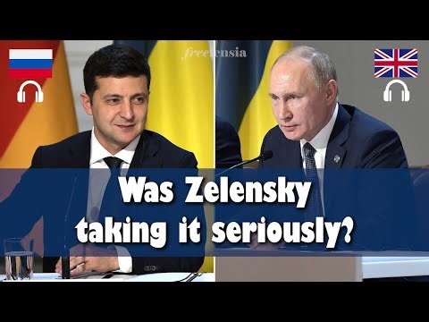 Zelensky’s Reaction During Putin’s Speech on the Minsk Agreements | RU-EN