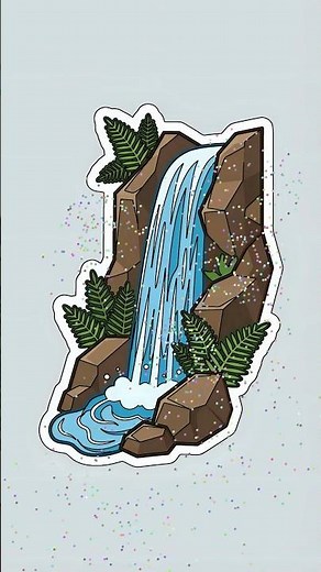 Easy Waterfall Drawing for Beginners with Chillify