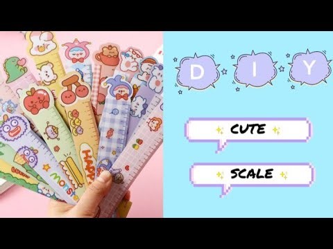 Diy handmade cute scale / how to make scale / ruler at home / diy cute scale.