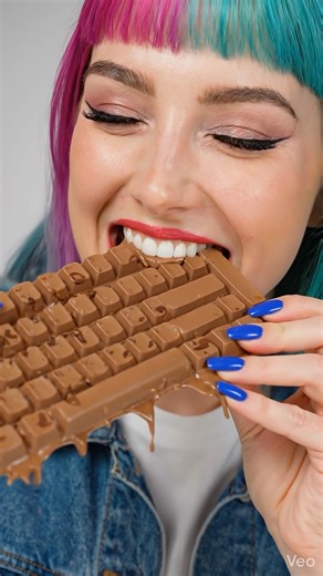Chocolate Keyboard Eating ASMR 🍫⌨️ | Satisfying Sounds #shorts