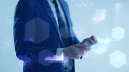 Business finance data analytics graph chart report digital...