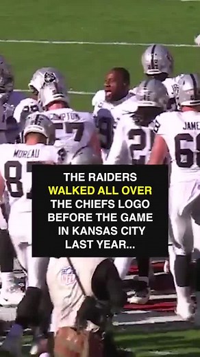 Walking on Kansas City’s logo didn’t go well for the #Raiders. | CBS Sports