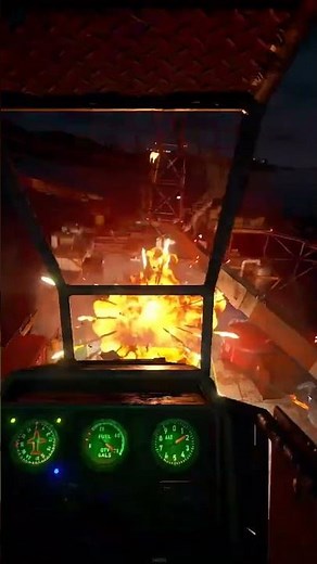 Inside the helicopter cockpit heading to the platform #gaming #simulation