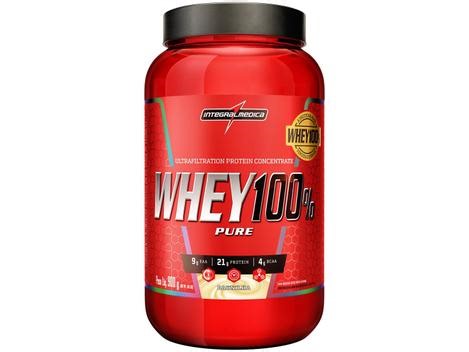 Whey Protein Concentrado Integralmédica 100% Pure - 900g Baunilha Natural - Whey Protein Concentrado - Magazine Achadosdapollys