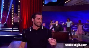 Jake Gyllenhaal leaving meme on Make a GIF
