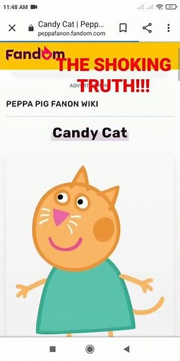 The Shocking Dark Truth About Candy Cat From Peppa Pig... #shorts