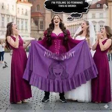 BAD BOY TRANSFORMED INTO ELEGANT GIRL IN HUGE DRESS WITH MAGIC!