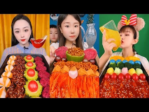 Chinese mukbang eating soo fast can you do that ?😯🔥 ماكبونغ صيني أكل كميات كبيره بسرعه 中国穆克邦吃太快了吗？