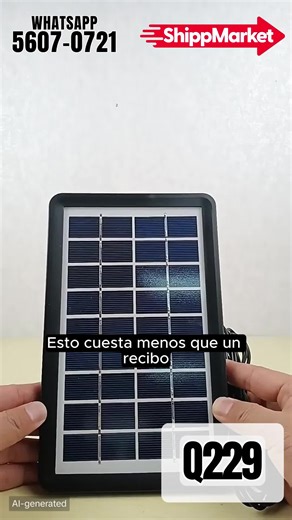 ⚡ Nunca más te quedes sin luz.Sistema solar portátil con 3 focos LED, panel solar y carga para celular. Perfecto para apagones, casa, negocio o camping. ☀️ Se carga con el sol 🔋 Luz por horas 📦 Envío gratis 🔥 Pide el tuyo ahora antes que se agoten. #energiasolar #sinluz #gadgets #oferta #shippmarket