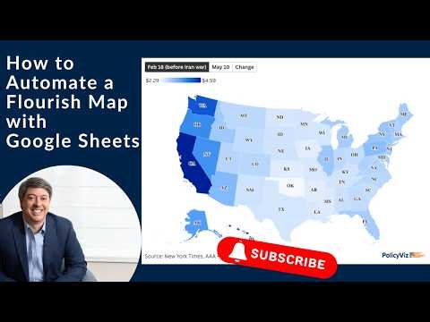 How to Automate a Flourish Map with Google Sheets (Live Gas Price Data!) #gasprices #policyviz