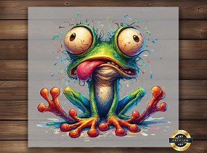 Crazy Frog DTF Transfer: Funny Cartoon Shirt Print - Etsy