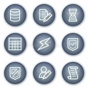 Database Web Icons, Mineral Circle Buttons Series Stock Vector - Illustration of sand, glass: 12567392