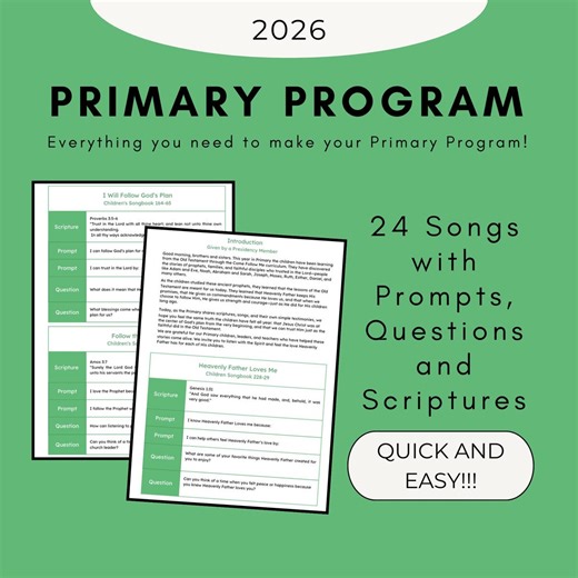 2026 Primary Program Template - Etsy