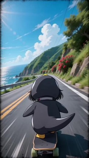 今日份咕咕嘎嘎！ 管理员今天也来炫炫技！打卡第三十三天。#企鹅滑板 #咕咕嘎嘎！ #明日方舟终末地二创 #治愈系动画 #豆包ai