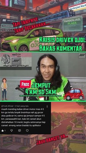 Krisis Driver ojol mobil - bahas komentar - short video #gojek #grab #driverojol