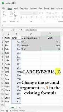 Excel Tips: How to Find the Top 3 Values in Any Column