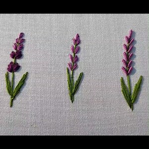 2.4K views · 87 reactions | How to embroider lavender flowers || 3 type of lavender embroidery | Embroidery Skills ideas | Facebook