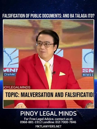 Falsification of Public Documents: Ano Ba Talaga Ito? Pinoy Legal Minds Kasama sina Kapartner Atty. 'Kuya Mark' Tolentino at Carlo Dela Peña | February 21, 2026 Topic: Malversation and Falsification 🎤 Kuya Mark Tolentino, opisyal na Brand Ambassador ng Dok Natural Herbal Drops, ang aming kasama sa adbokasiya ng natural, ligtas, at epektibong pangkalusugan para sa pamilyang Pilipino. TIKTOK SHOP: https://www.tiktok.com/@doknaturalmindanao SHOPEE: https://shopee.ph/doknaturalmindanao... LAZADA: h
