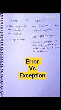 Error vs Exception. Difference between error & Exception #pythoncbse #pythonexception #pythonerrors