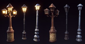 Stylized Lampposts | 3D Exterior | Unity Asset Store