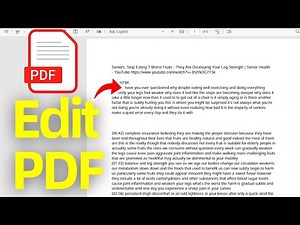 How to Edit Your Pdf File in Laptop/PC ? (2025)